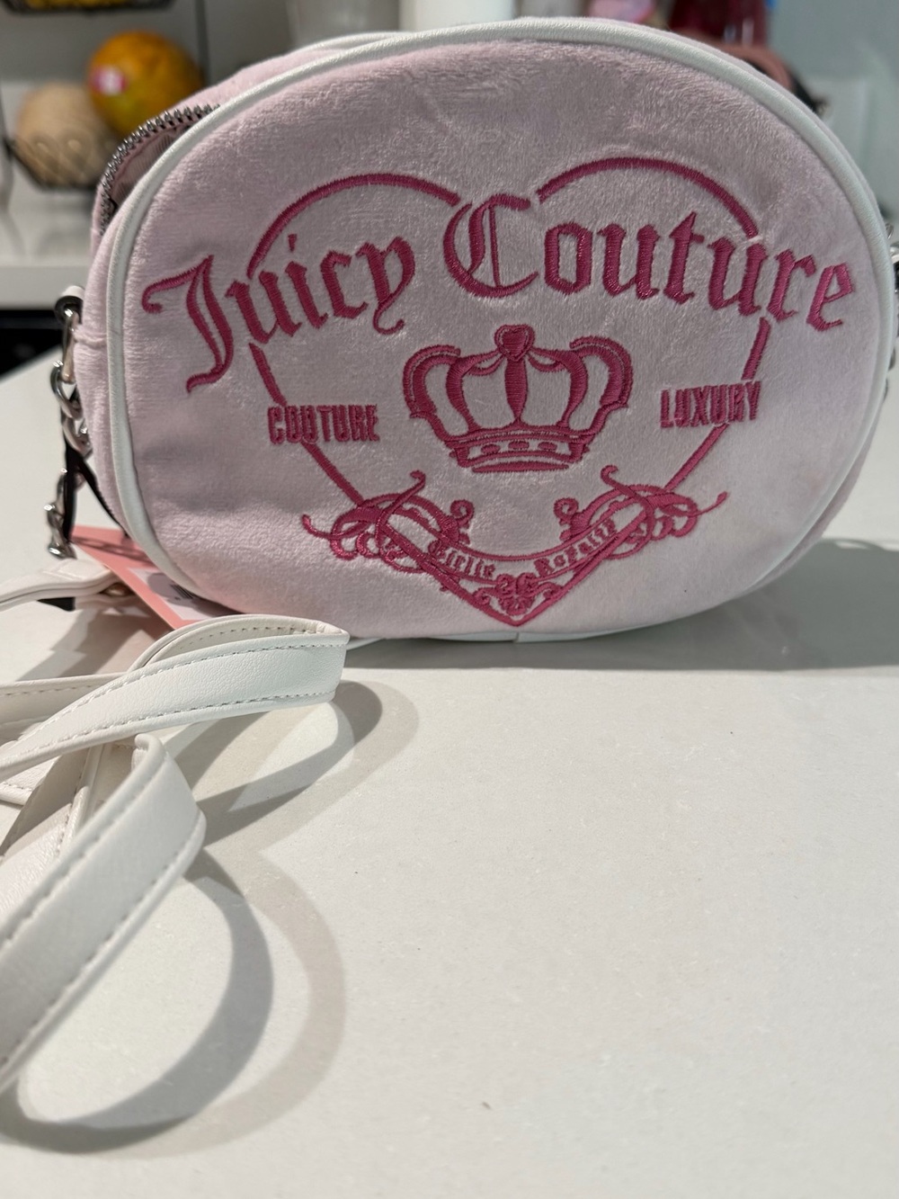 Juicy Couture Pink Velvet Crossbody Bag - Juicy Couture